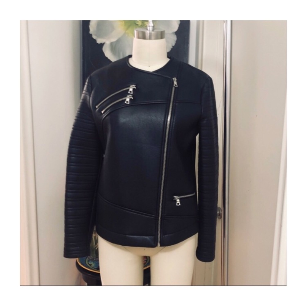 Generation Love leather jacket in black
